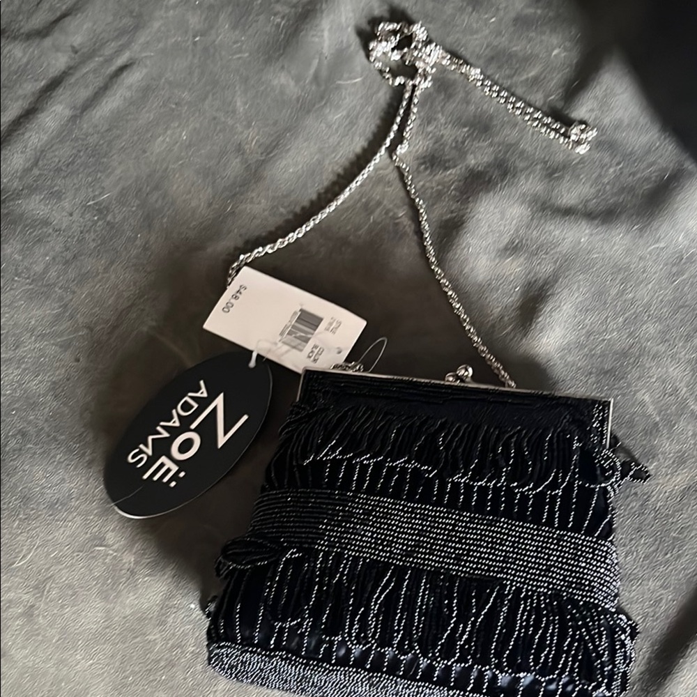 Adams Black Fringe Bag